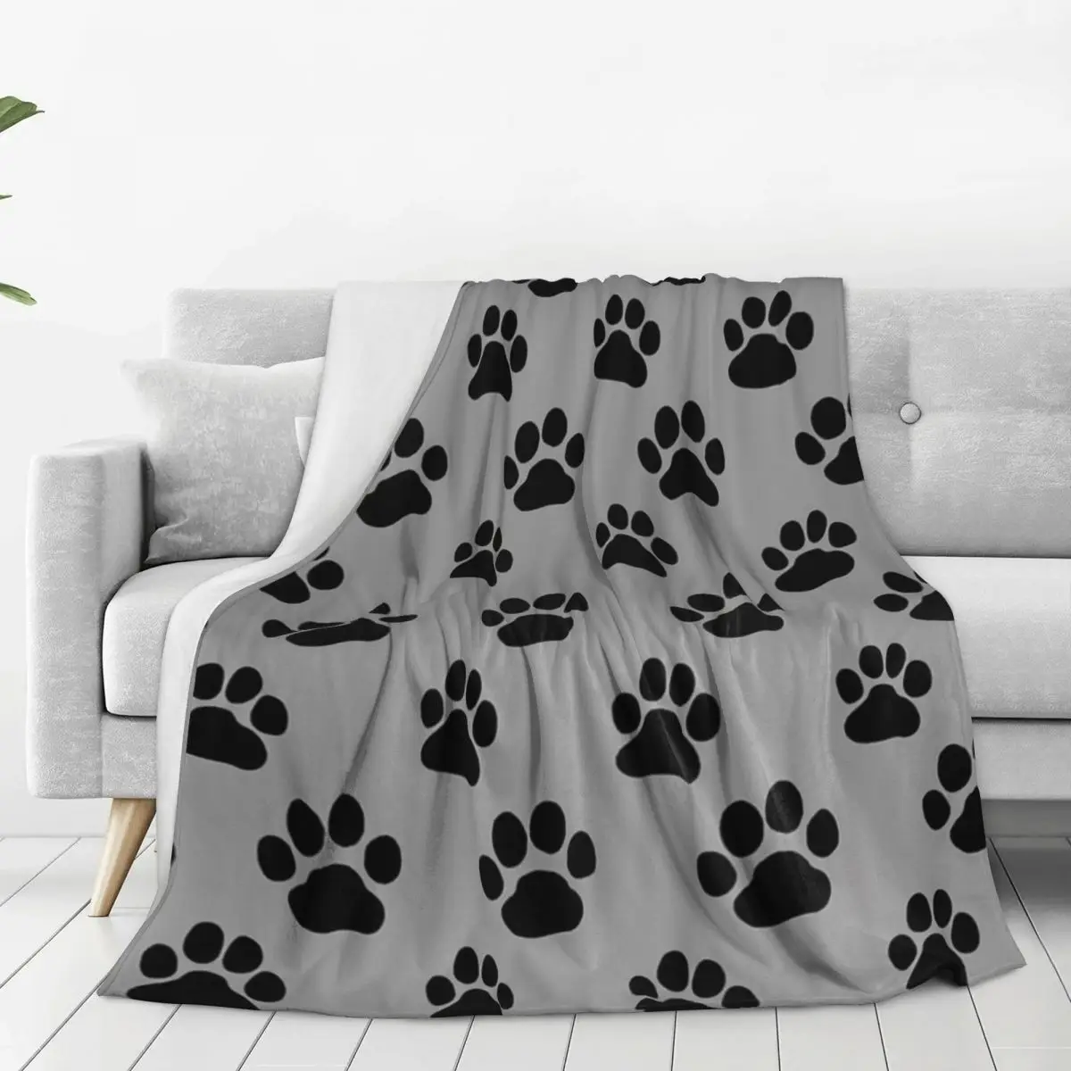 الكلب أو القط باو طباعة (ق) بطانية لينة الدافئة الفانيلا رمي بطانية أفخم للسرير غرفة المعيشة نزهة السفر المنزل الأريكة #6