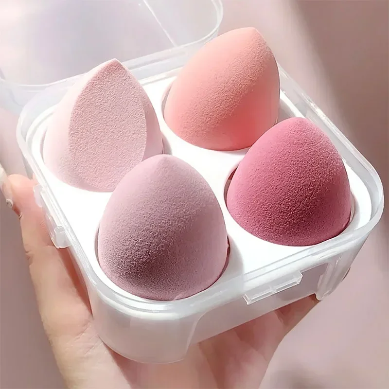 1/4 Stuks Make-Up Spons Poeder Puff Droge En Natte Gecombineerde Schoonheid Cosmetische Bal Foundation Poeder Puff Cut Make-Up Sponsgereedschap