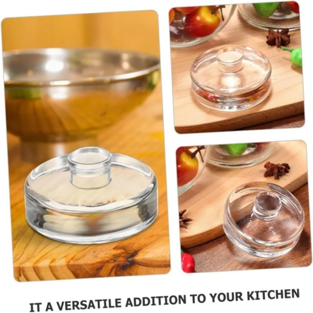 Fermented Glass Weights Clear with Handle Wide Mouth Mason Jar Lid Sealed Kitchen Gadgets Storage Container Lids Kimchi Making