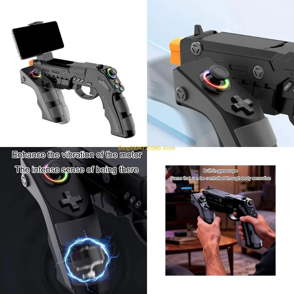 

K0EA Bluetooth-compatible Game Guns Stock Gyro Sensors Aiming System Wireless Controller For Mobile Shootings Game Adjustable