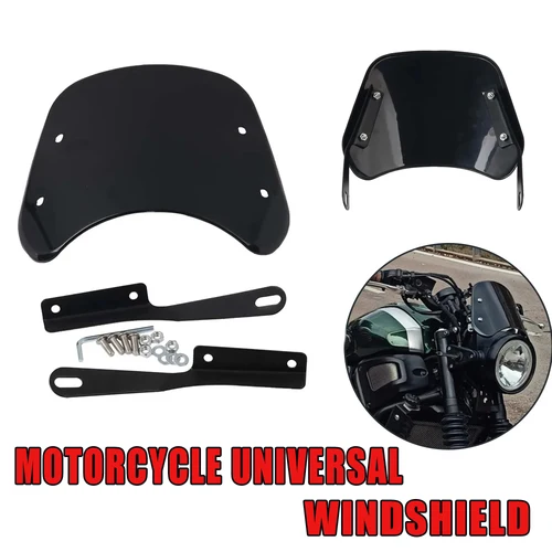 Deflector de viento Universal para motocicleta, carenado de parabrisas para Triumph Harley Honda Yamaha Kawasaki Suzuki Cafe Racer