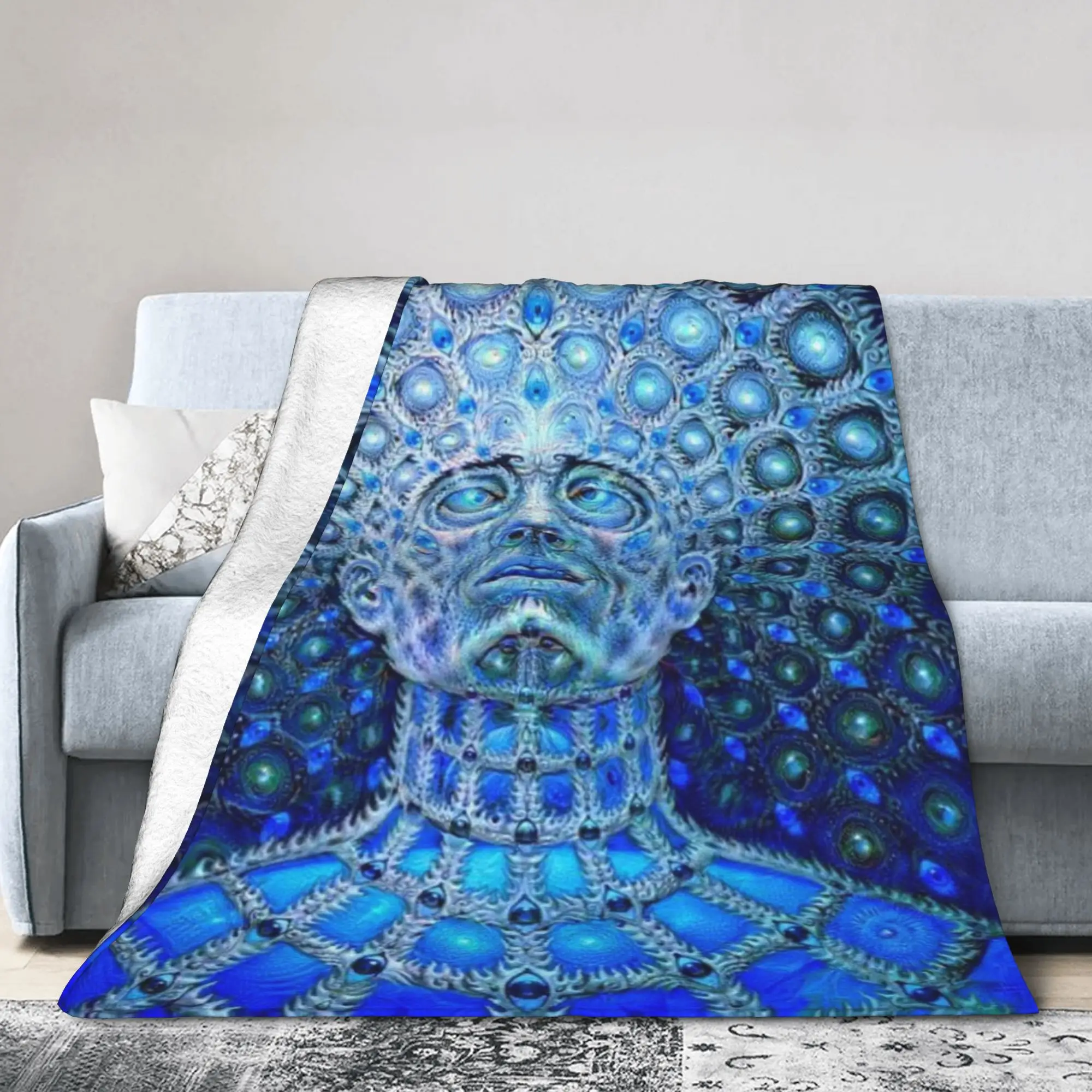 Alexs Greys Blankets Coral Fleece Plush  Multifunction Super Soft Throw Blanket for Home Bedspread