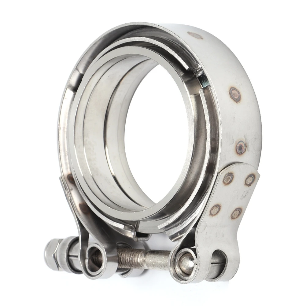 2.25in V Band Stainless Steel Clamp with 2 Flange for Turbo Exhaust Downpipe