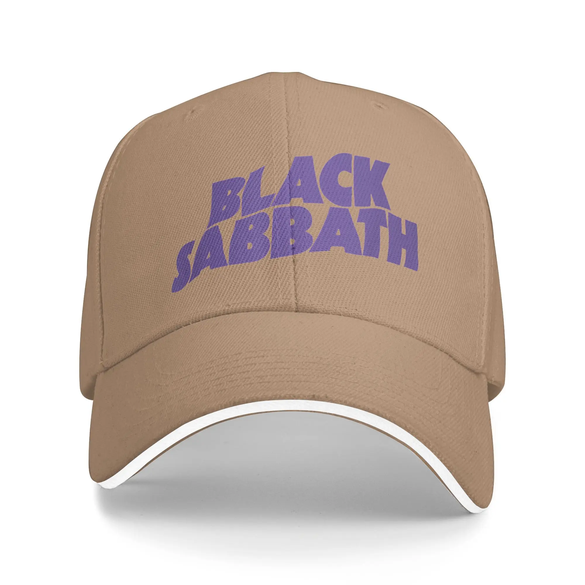 

Black Sabbath Purple Logo Sun Baseball Cap Spring Casual Trucker Hat For Unisex Men Kpop Rock Snapback Cap