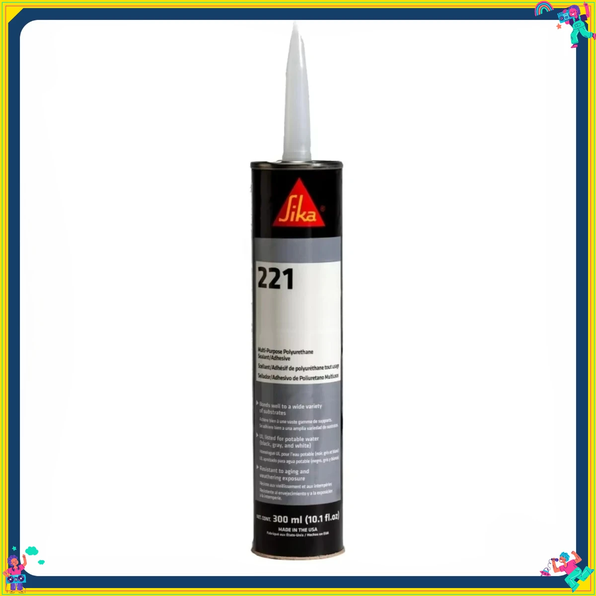 

Multi-Purpose Polyurethane Sealant/Adhesive, 10.1 fl oz, Black - Permanent Elastic Seal, Sandable and Paintable, Non-Corrosive