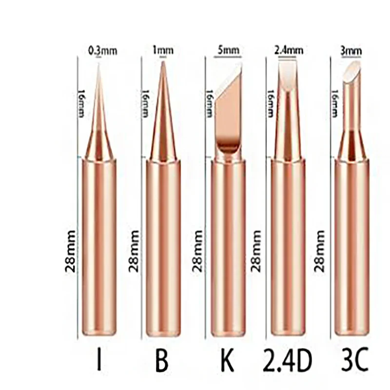 The internal heat is a bare copper welding tip soldering  936 soldering pure copper 900M soldering tip set