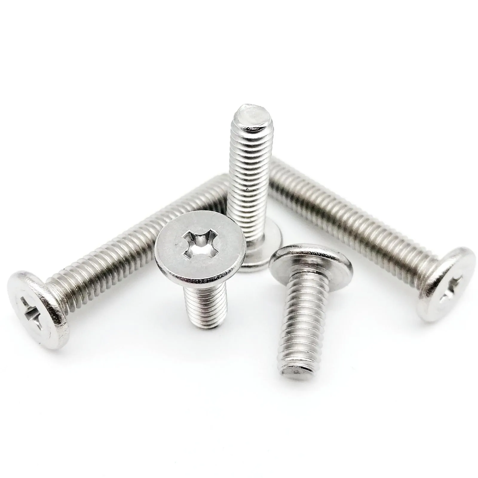HZYUEGOU CM M1.4 M1.6 M2 M2.5 M3 M4 M5 M6 304 A2 Edelstahl Kreuzschlitz-Phillips Ultraflache Flachkopfschraube – Detail 4
