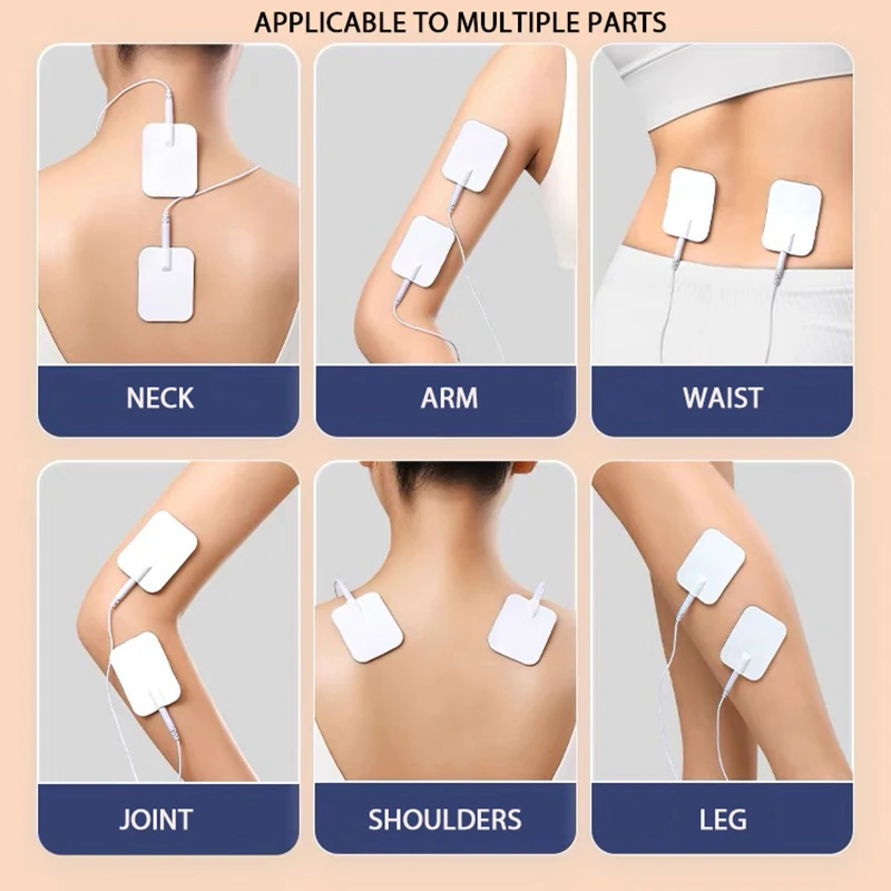 TENS筋肉刺激装置用シリコンゲル電極パッド 電気マッサージ器用導電性パッド 痛みの緩和と筋肉の弛緩のため