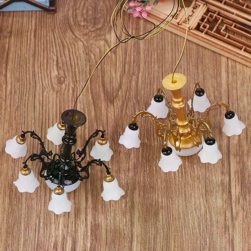 

Miniature Dollhouse Ceiling Lamp Wall Light Desk Lamp Mini LED Lighting Home Decoration Doll Furniture Toy Can Be Bright