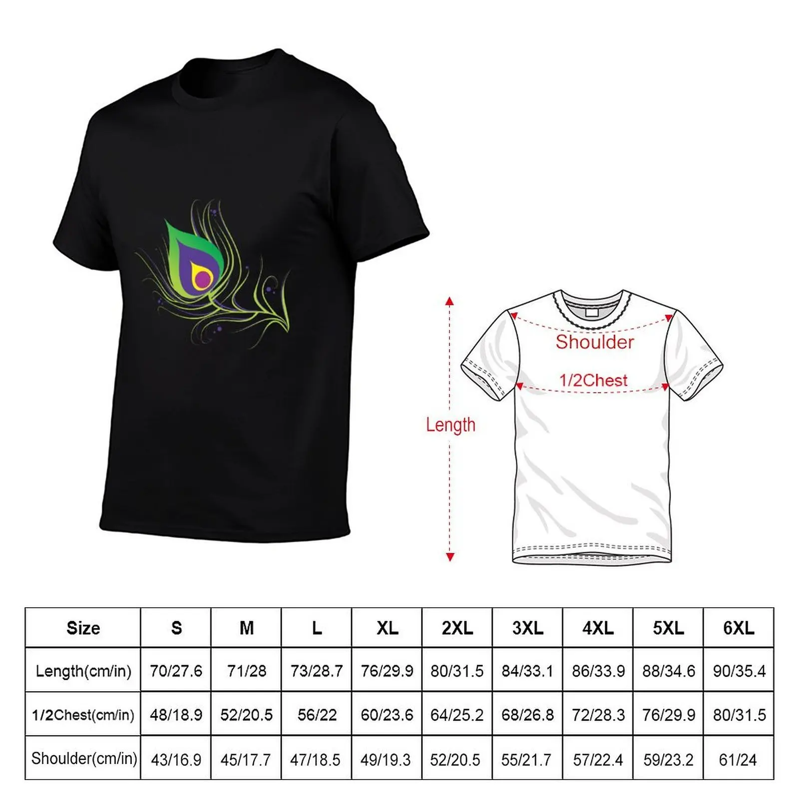 Peacock Feather T-Shirt designer shirts cheap stuff compression shirt men