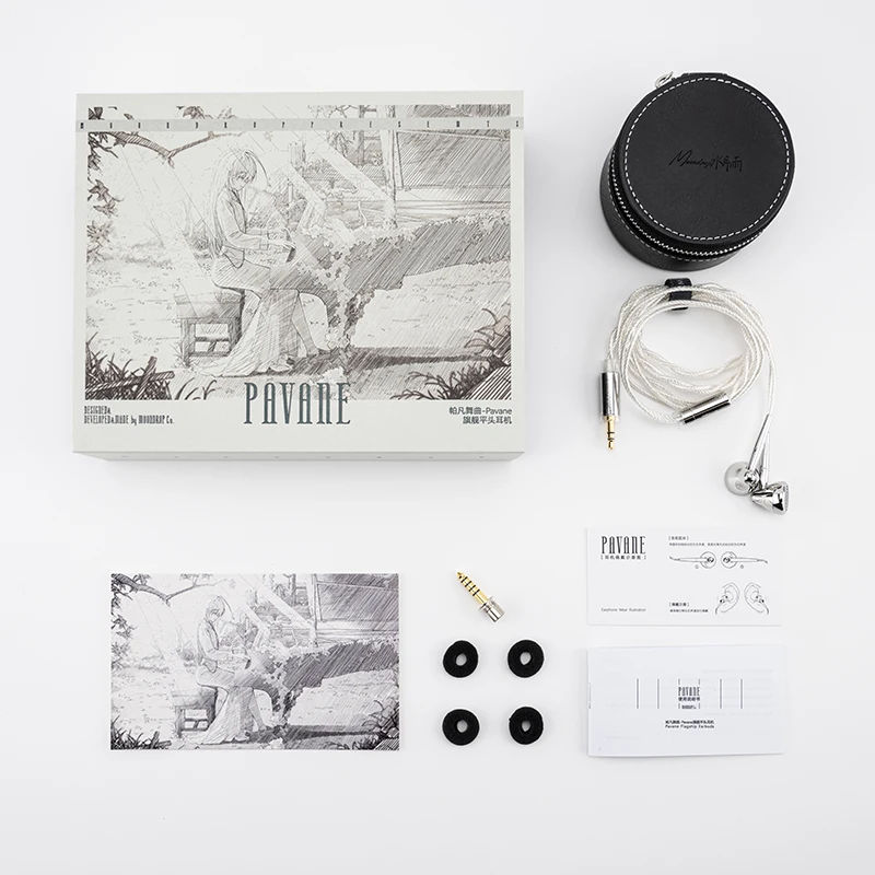 MOONDROP PAVANE Flagowe słuchawki douszne 13,5 mm Magnetyczny zewnętrzny dynamiczny sterownik o długim skoku 3,5 mm 4,4 mm Zbalansowany kabel z wtyczką 2 rodzajów