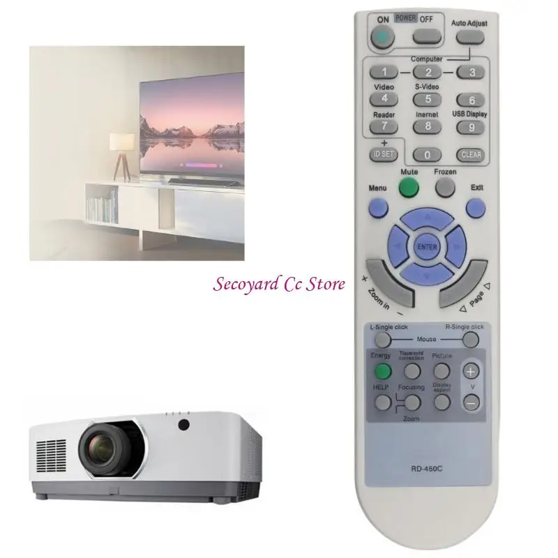 N3UC جديد استبدال جهاز التحكم عن بُعد لجهاز عرض Projector RD-450C للمكتب المنزلي