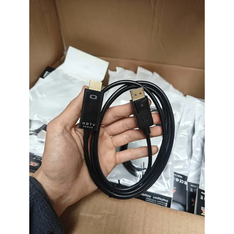 for DP to HDMI Cable 1.8M Large Support 4K x 2K High Definition Video Conversion Connecting Cord for DisplayPort to HDMI