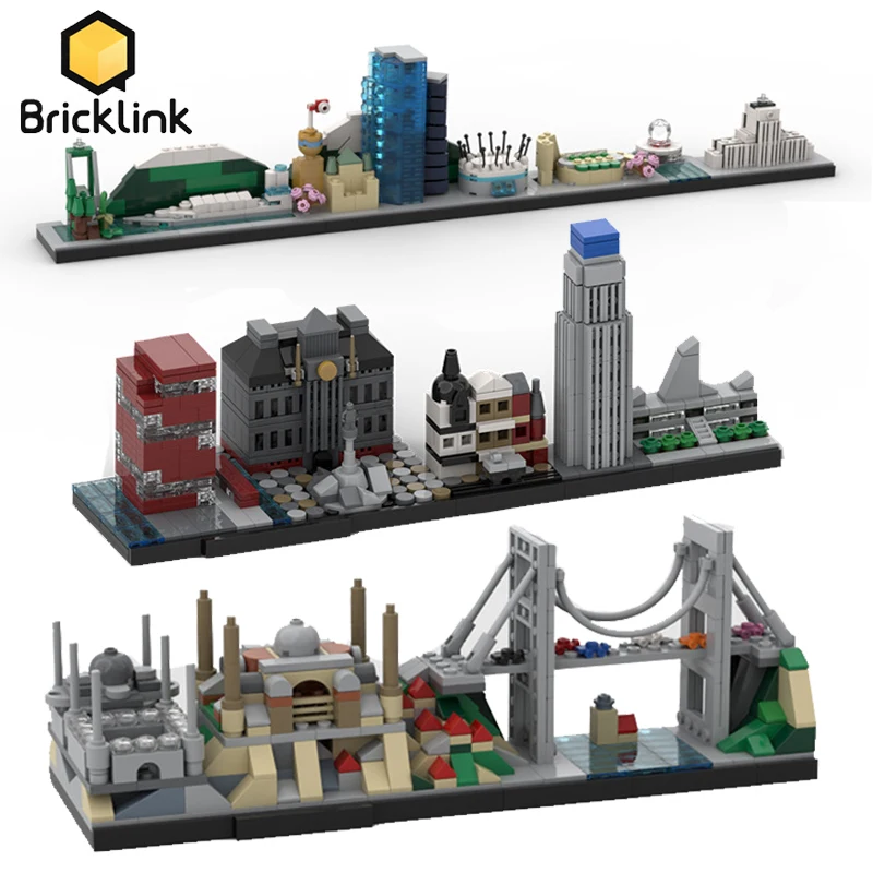 Bricklink Creative City Skyline Architecture Set Vancouver Istanbul Antwerpen MOC Street View House Building Blocks giocattoli regalo