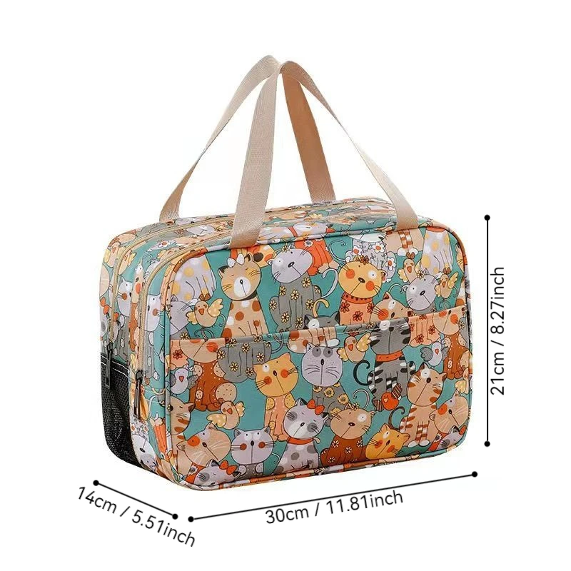 Wet-Dry Separation Cosmetic Bag Large Capacity Cartoon Makeup Case Portable Swimming Toiletry Storage Bath Bag Travel Essentials