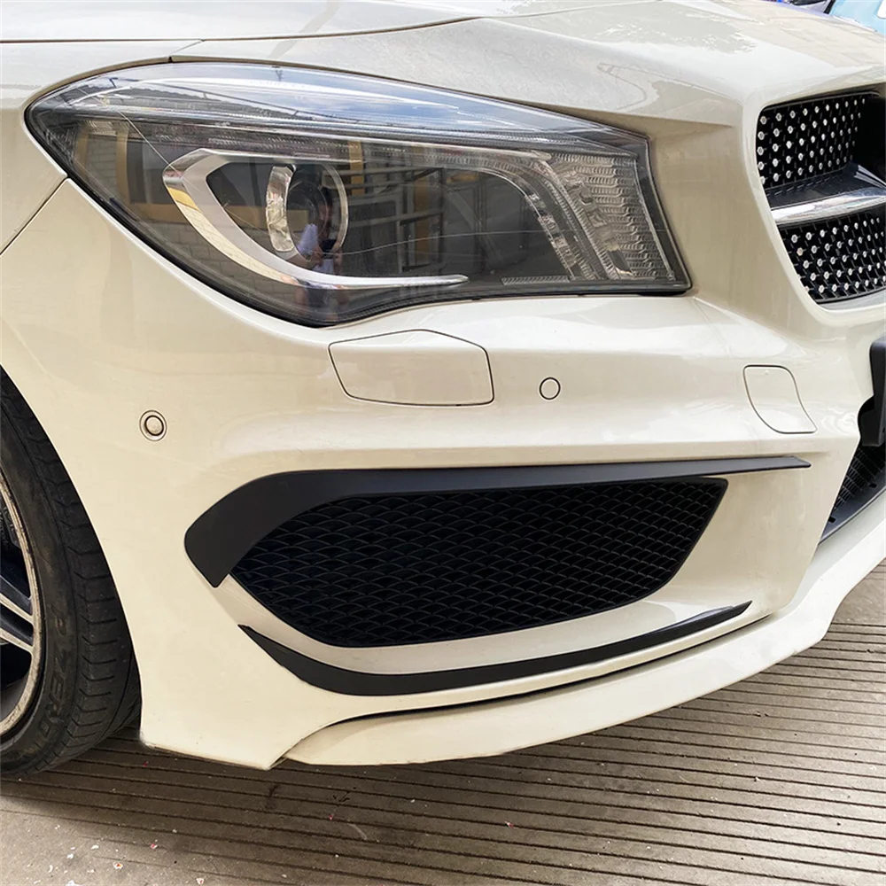 2013 To 2015 For Mercedes Benz CLA C117 CLA200 220 250 CLA45 AMG Front Bumper Spoiler Fog Lamp Light Lip Trim Cover Splitter