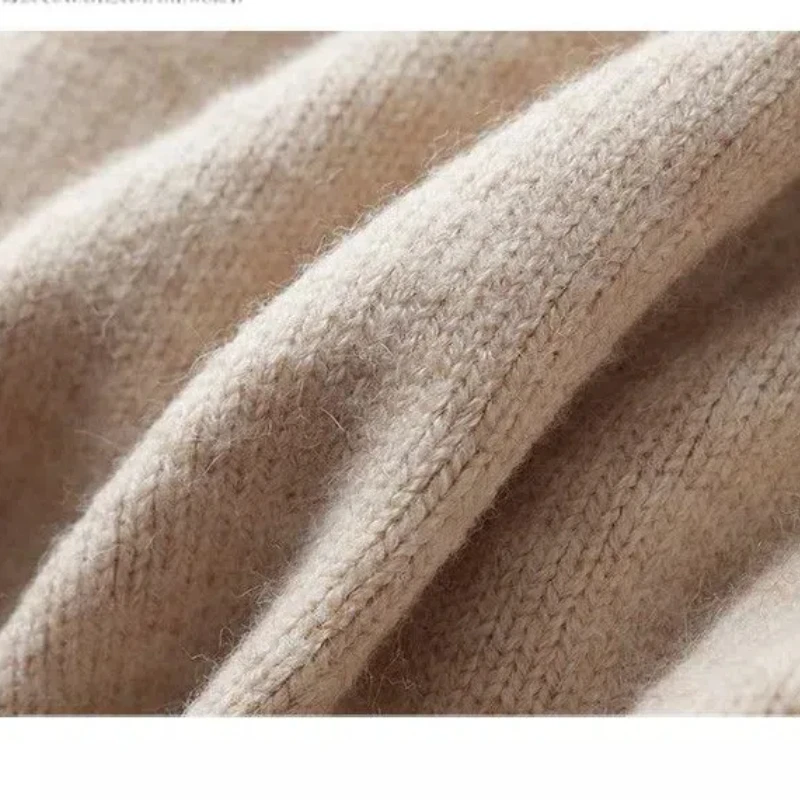 Pull au crochet géométrique pour femme, col mi-haut, manches longues, vêtements pour femmes, pull de bureau, coréen, automne, hiver