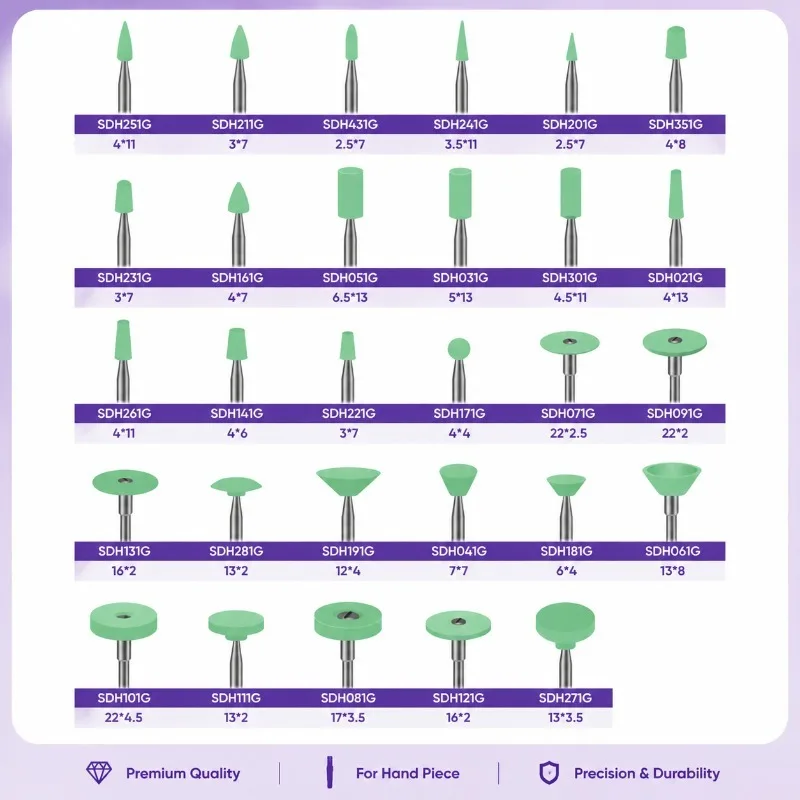 Dental Diamond Polishing Grinder Burs Stones for Zirconia Dentistry Lab Drills Rotary Tools High-Precision Dental Lab