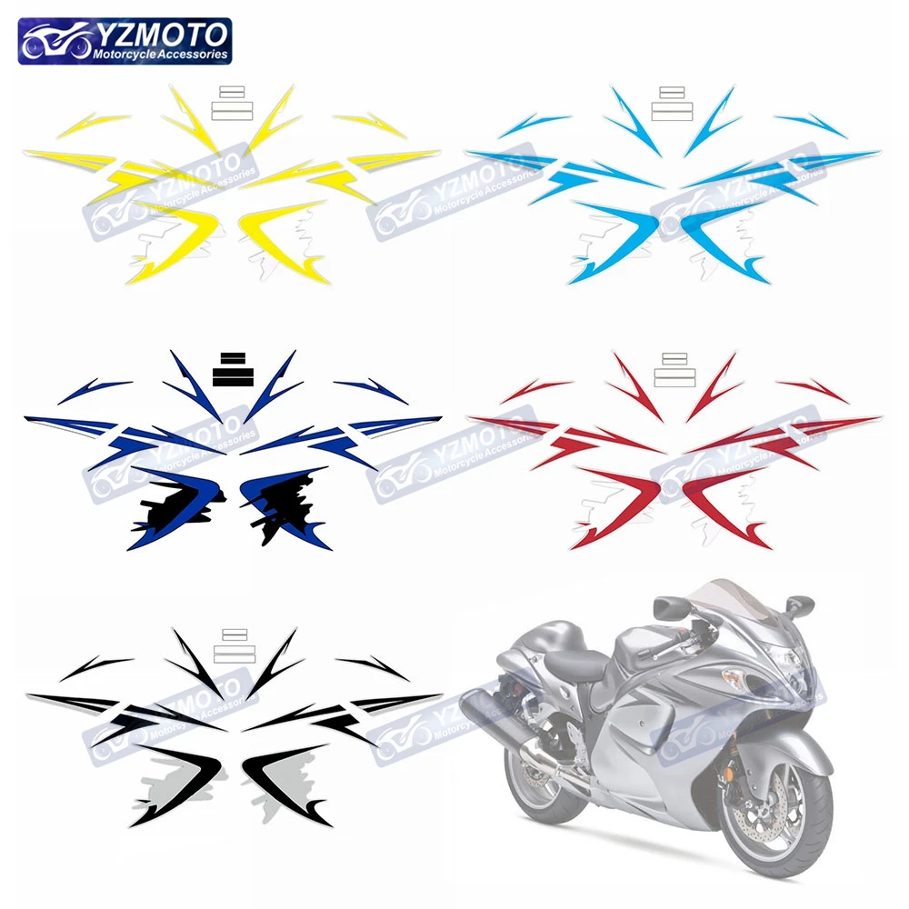 

Для Suzuki Hayabusa GSXR1300 GSXR 1300 2008 2009 2010 2011 2012, светоотражающие водонепроницаемые наклейки с полным обтекателем мотоцикла, комплект наклеек