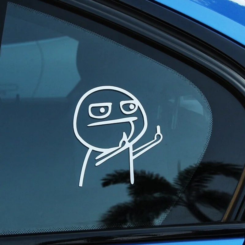 Random 5pcs Creative Funny Car Stickers Middle Finger Styling Auto Windshield Door Trunk Sticker Decals Car Accessories Exterior