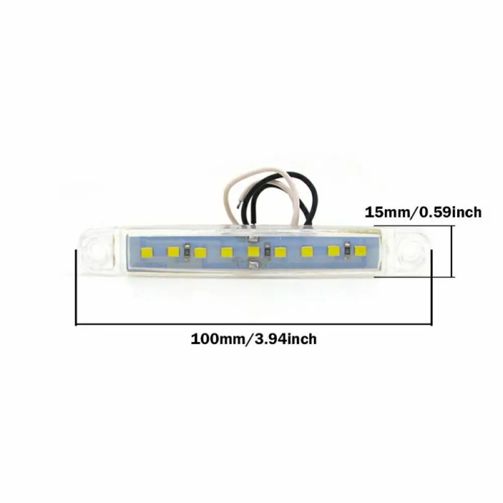 10PCS LED Side Marker Lights Clearence Light Front Rear Indicators Light for Truck Car Bus Trailer Van Caravan Boat Taillight