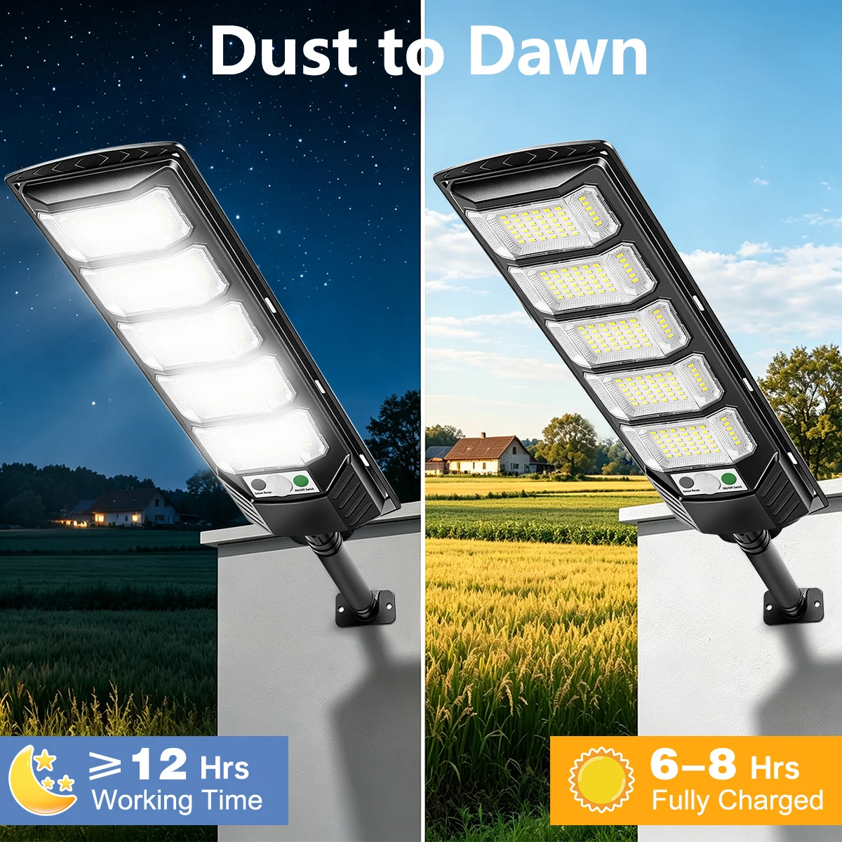 96/240LEDソーラーライト屋外用、IP65防水街路灯屋 - Dusk To Dawn Bulb のレビューと価格