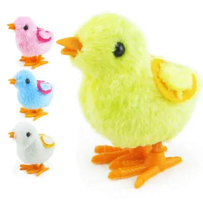 

1pcs Baby Toys Cute Wind Up Chick Animals Toy for Infant Cartoon Plush Jumping Walking Hopping Educational Kids Fun Toy