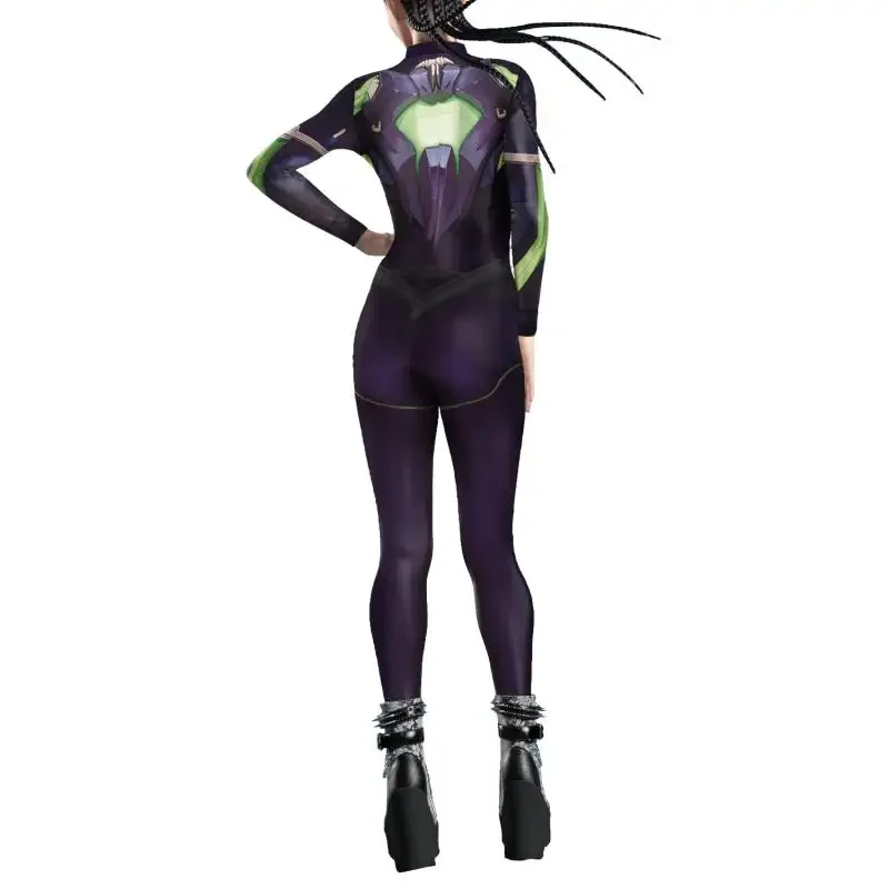 Teanoon Game Viper Cosplay Costumes pour femmes, tenue de fête 3D, costume de batterie Zentai, combinaison à manches longues, catsuit sexy, vêtements féminins