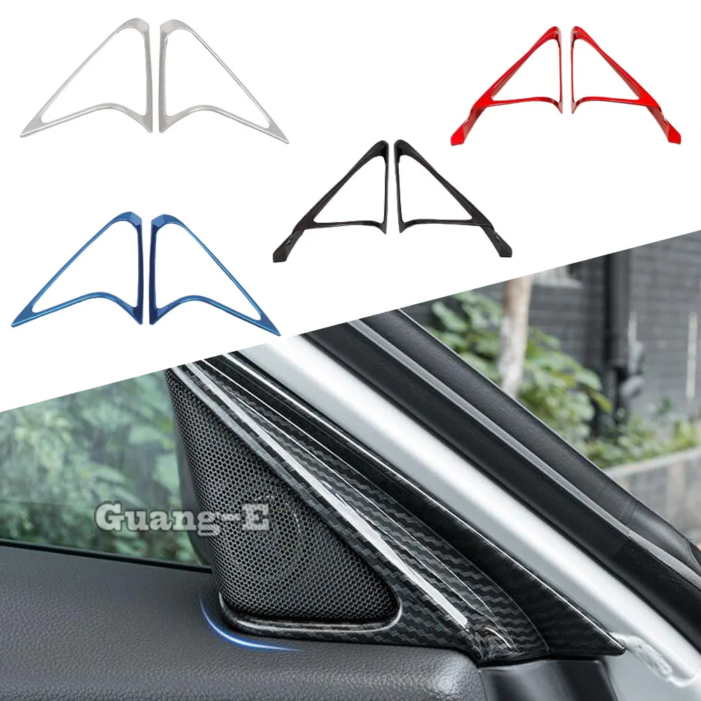 For Honda Accord 10th 2018 2019 2020 2021 2022 2023 A Column Audio Speak Window Windshield Side Triangle Lamp Trim Part 2PCs