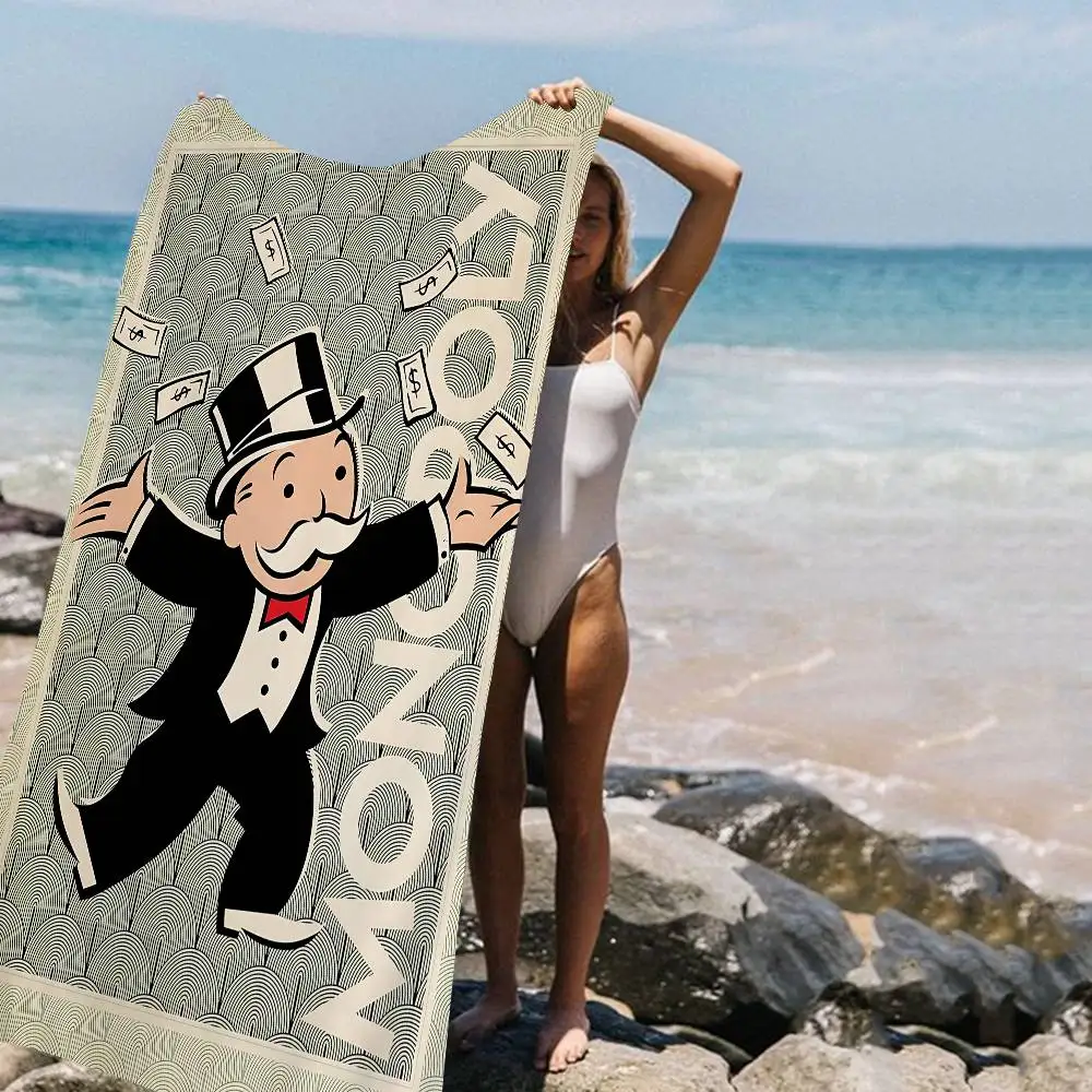 

Пляжное полотенце из микрофибры «Монополия» для стратегических настольных игр, быстросохнущее, с крупным принтом, супервпитывающее, для бассейна