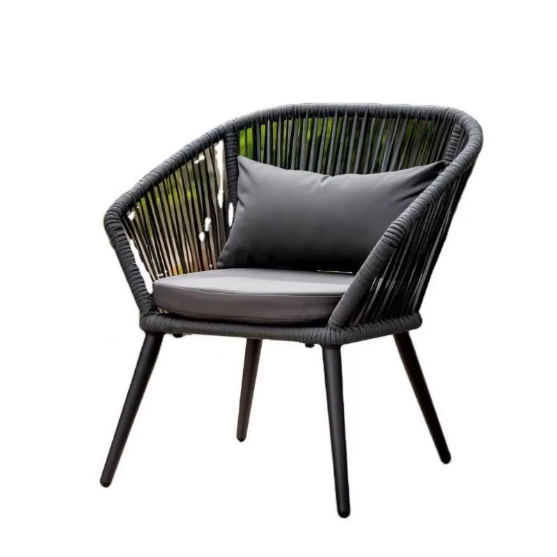 

New Product Promotion Simple Classic Rope Garden Chair Outdoor Villa Furniture