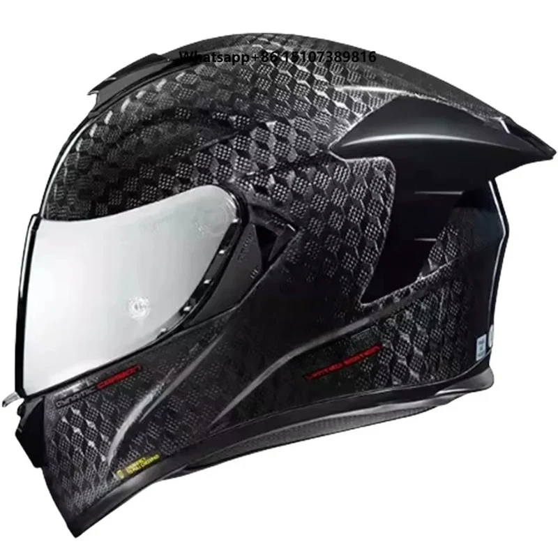 Motorcycle Electric Vehicle AR936 New Full Face Shell Dual ABS Winter Summer Men's Plus-Size XL ECE/DOT Certified Plain Helmet