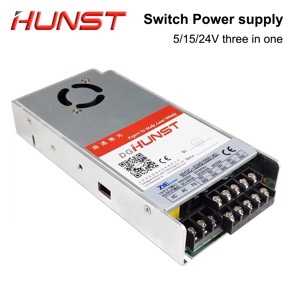 HUNST 500 واط تحويل التيار الكهربائي 3 في واحد إخراج العرض 24 فولت 15 فولت 5 فولت المدخلات 110 فولت/220 فولت لآلة الوسم والنقش بالليزر #3