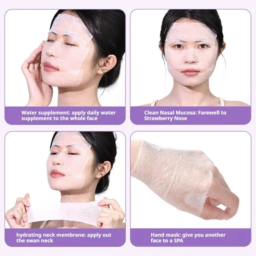 80/200 Uds gasa momia para almohadilla de algodón Facial con botella pulverizadora y tazón máscara de algodón cosmética desechable elástica estirable