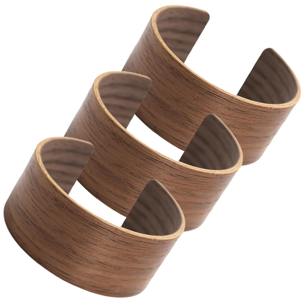 3 Pcs Iced Coffee Wooden Minimalist Cup Holder Insulated Sleeve Decorate Drink Cover Sleeves Reusable Hot