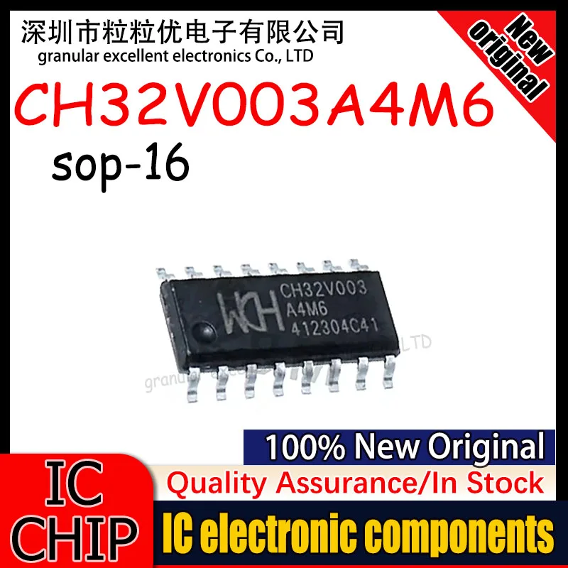 10-100/PCS New Original CH32V003A4M6 CH32V003 A4M6 SOP16 In Stock IC Chip