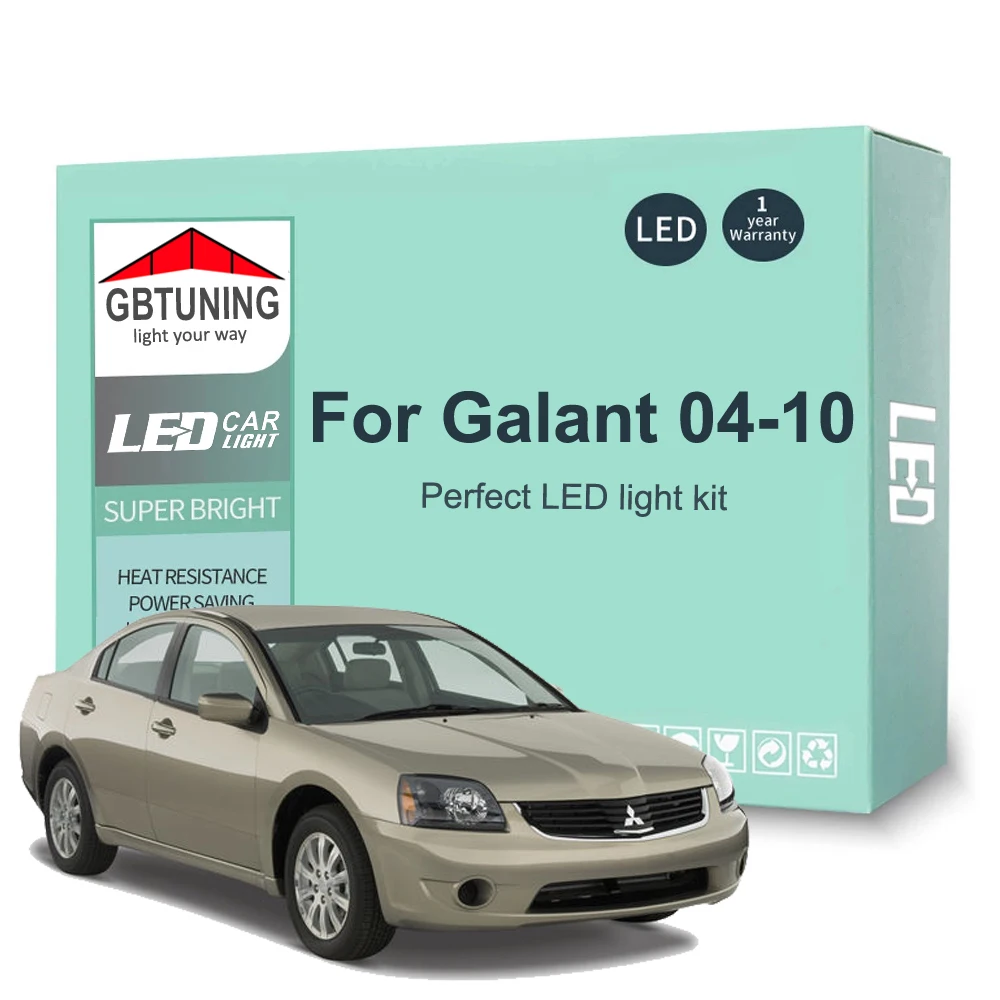 

12Pcs Car LED For Mitsubishi Galant 2004 2005 2006 2007 2008 2009 2010 year LED Interior Light Bulb