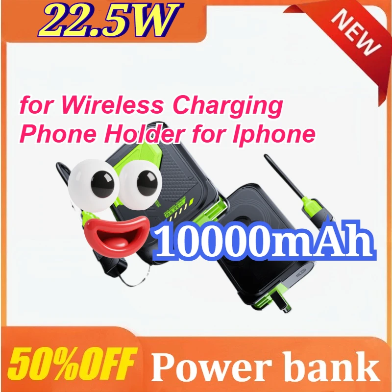 

22.5W 10000mAh Fast Charging Power Bank Magnetic Adsorption for Wireless Charging Phone Holder for Iphone