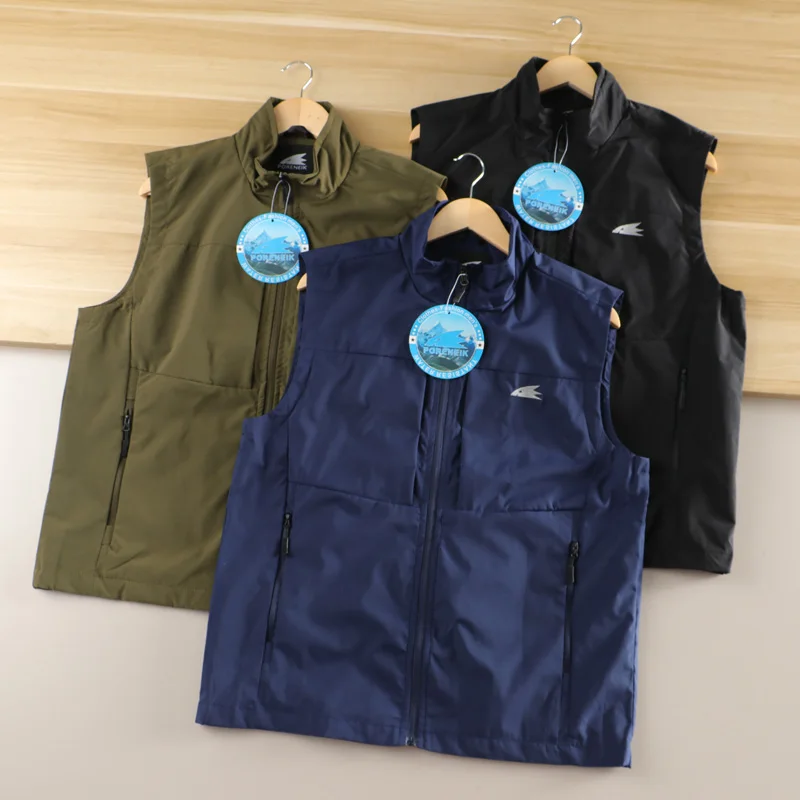 

Водостойкий дышащий мужской жилет с воротником-стойкой для отдыха на открытом воздухе, модный осенний новый поступление