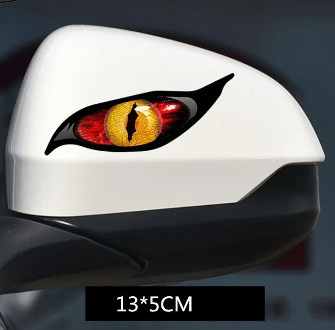 3D Stereo Reflective Eyes Stickers for Car Rearview Mirror Auto Strong Reflective Cat Eyes Waterproof for Truck SUV