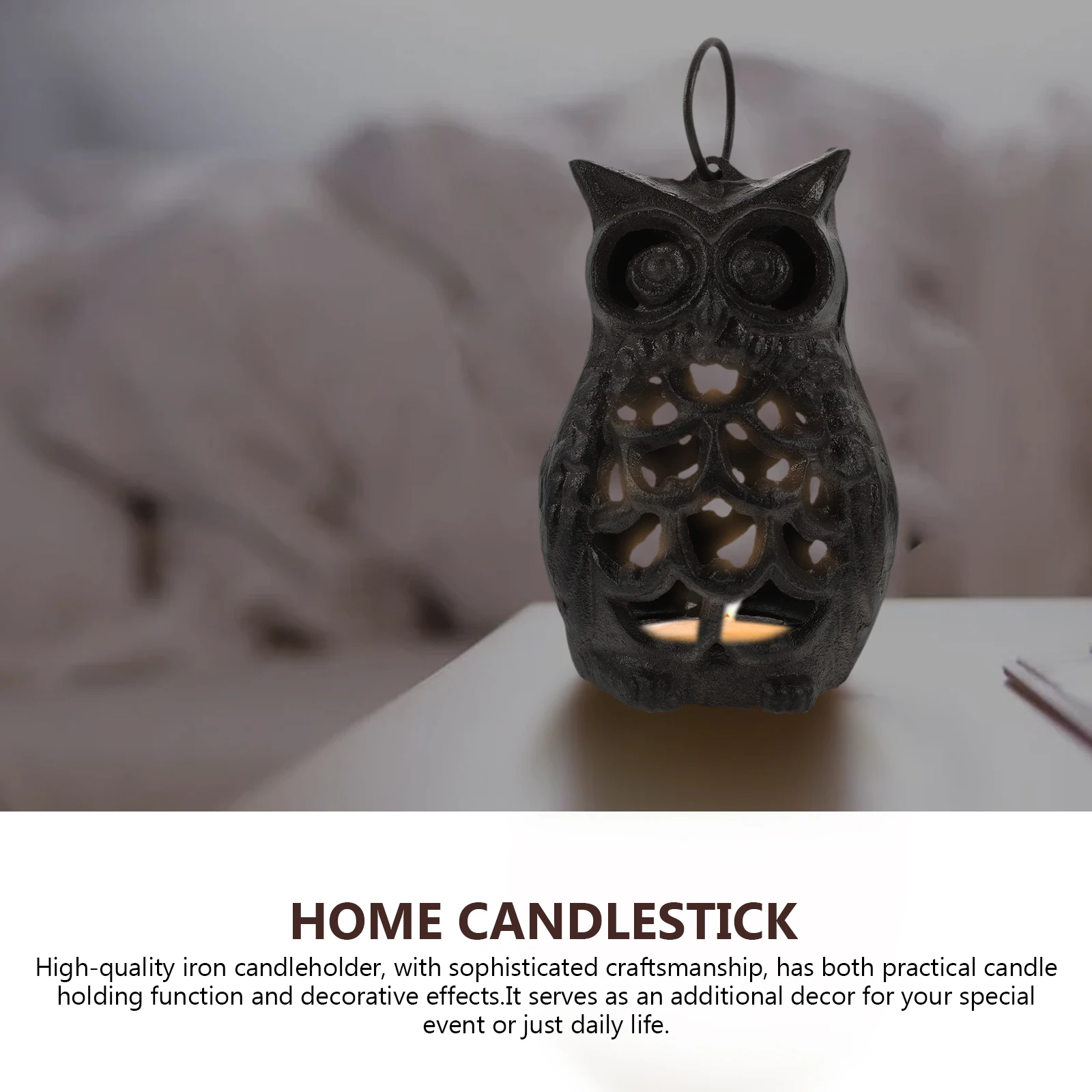 

1pc Candlestick Home Decor Elegant Design Desktop Mantelpiece Bookshelf Bar Counter Art Retro Candleholder Durability