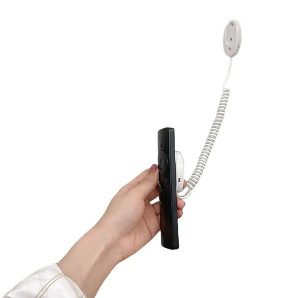 Práctico soporte de plástico para Control remoto, cuerda antipérdida montada en la pared, Cable de seguridad, soportes de almacenamiento remoto para el hogar