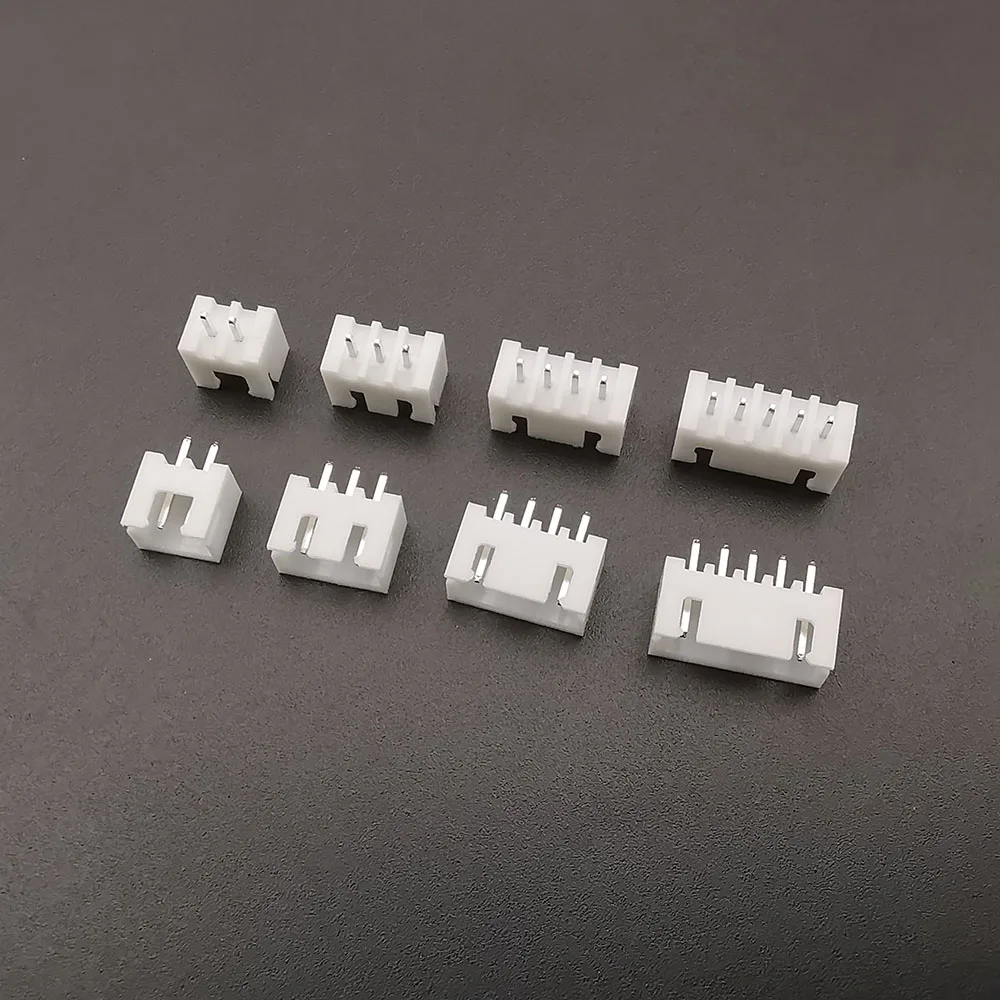 White JST XH2.54 Terminal Kit XH 2.54mm Pitch 2/3/4/5 Pin Male Plug and Female Socket Plastic Housing Shell Header Connector
