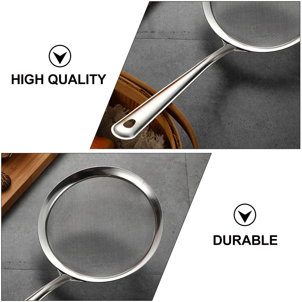 

2pcs Filtering Strainer Sieve Holder Collapsible Stainless Steel Net Kitchen Noddles Strainer Tea Quality Easy