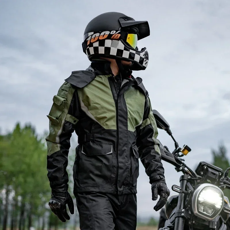 The product can be customized. Motorcycle raincoat rain pants whole body rainstorm protection