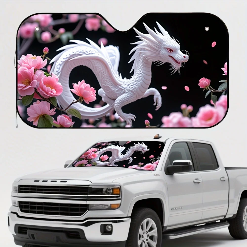 

1 шт. автомобильный солнцезащитный козырек Dragon Blossom Harmony, подходит для всех владельцев автомобилей, обеспечивает вседневную защиту от солнца, увеличивает вождение Comfo