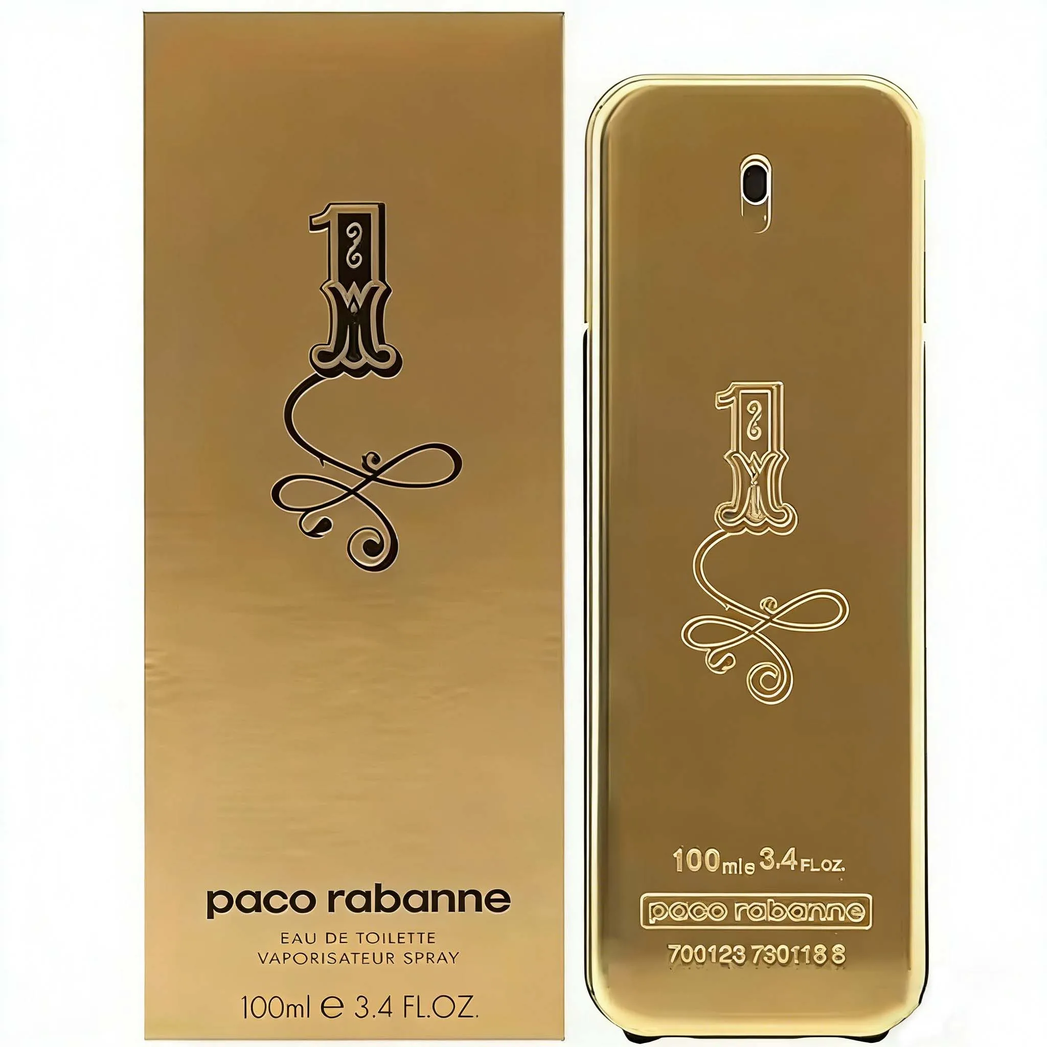 Paco Rabanne 1 Million, Fragancia Masculina, Notas Especiadas Intensas, Larga Duración, 100 ml, Eau de Toilette