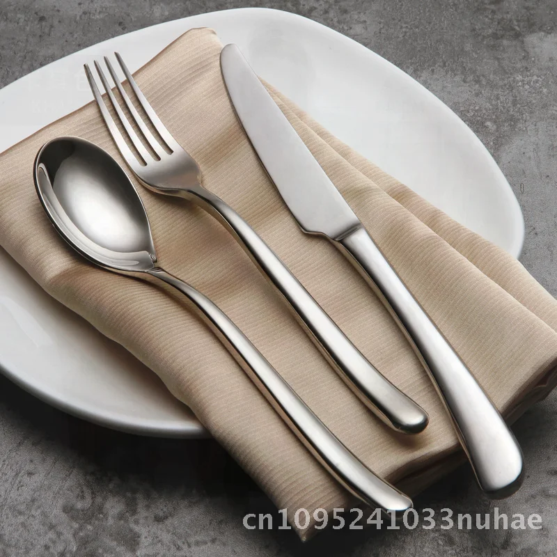

304 Stainless Steel Western Tableware Set - Modern Minimalist Knife Fork Spoon Steak Cutlery Suitable for Adult Main Course