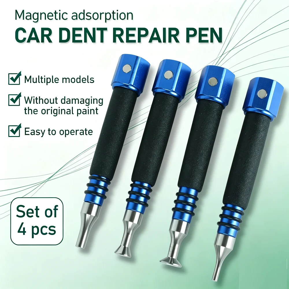 Paintless Dent Repair Pen Set Metal Hail Damage Knockdown Tool Car Body Work Leveling Hammer Tap down Pen for Dent Removal