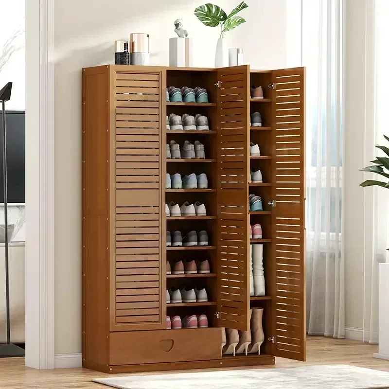 Shoes Organizer Bamboo Cabinet Display Shoe Rack Storage Organizer Shoe Cabinet Multi Layer Divider Scarpiera Household Products